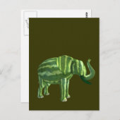 Elephant voor nationale watermeloendag briefkaart (Voorkant / Achterkant)