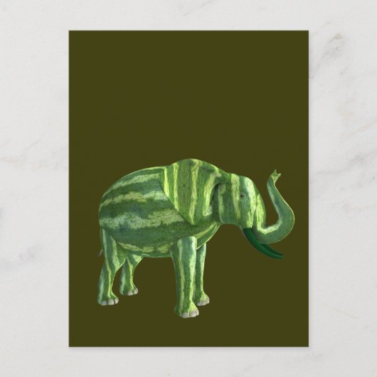 Elephant voor nationale watermeloendag briefkaart (Voorkant)