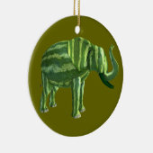 Elephant voor nationale watermeloendag keramisch ornament (Rechts)