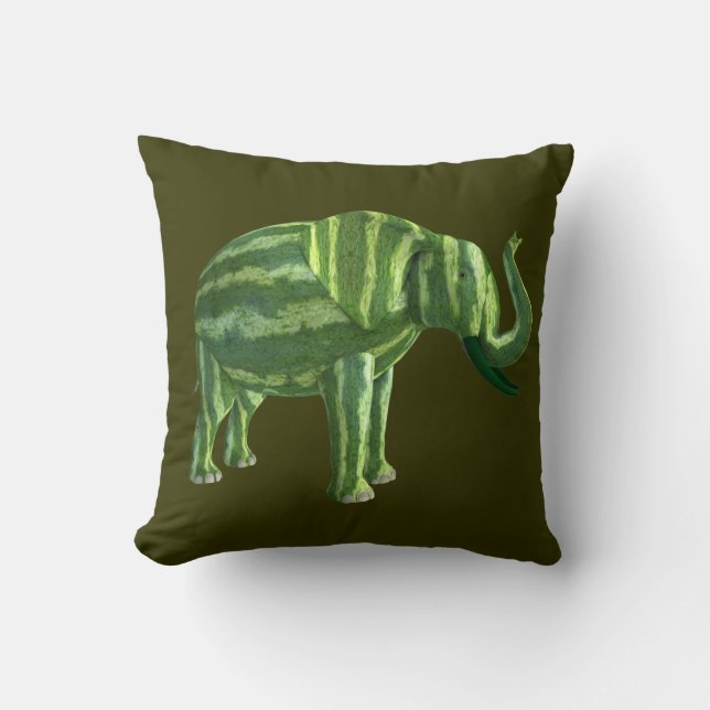 Elephant voor nationale watermeloendag kussen (Voorkant)