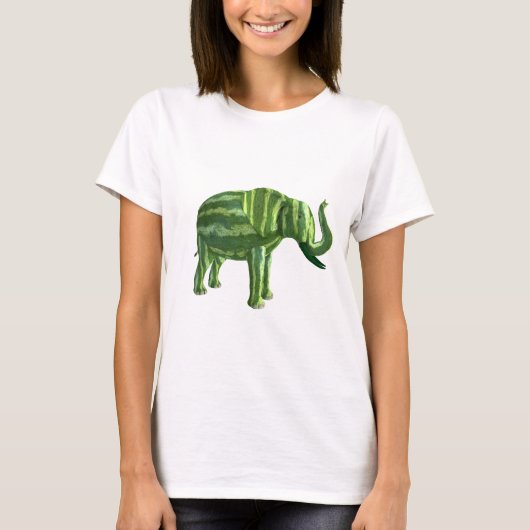 Elephant voor nationale watermeloendag t-shirt (Voorkant)