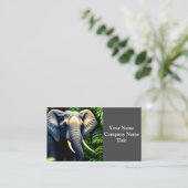 Elephant voor Oerwoud - vrij en vrij Visitekaartje (Staand voorkant)