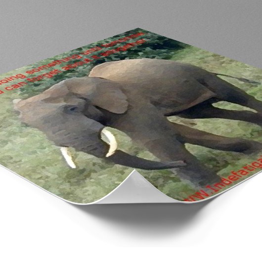 Elephant voor procrastatie poster (Hoek)
