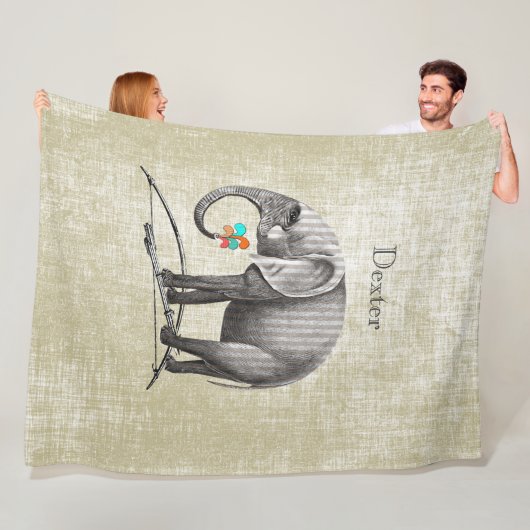  Elephant voor speciale padvinders Fleece Deken (In situ)