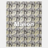 Elephant voor speciale padvinders Fleece Deken (Voorkant)