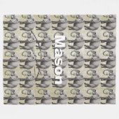 Elephant voor speciale padvinders Fleece Deken (Voorkant (Horizontaal))