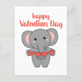 Elephant voor Valentijnsdagen die met Briefkaart