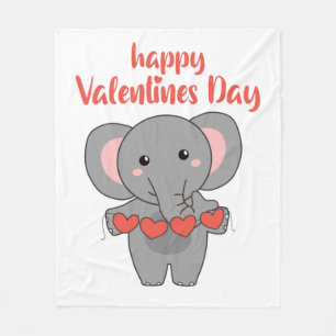 Elephant voor Valentijnsdagen die met Fleece Deken