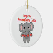Elephant voor Valentijnsdagen die met Keramisch Ornament (Rechts)