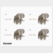 Elephant voor Wilde Dierlijke Kunst Rechthoekige Sticker (Vel)