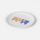 Elephant vrienden papieren bordje (Gekanteld)