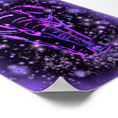 Elephant Waling Poster Paars Roze Sterrennacht (Hoek)