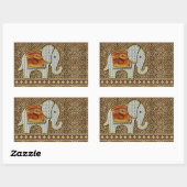 Elephant Walk Monogram Cheetah ID390 Rechthoekige Sticker (Vel)