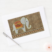 Elephant Walk Monogram Cheetah ID390 Rechthoekige Sticker (Envelop)