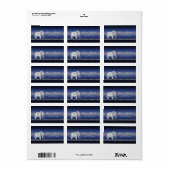 Elephant Walk Monogram Silver/Blue ID390 Etiket (Full Sheet)