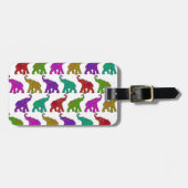Elephant Walk Patroon tegels design Bagagelabel (Voorkant horizontaal)