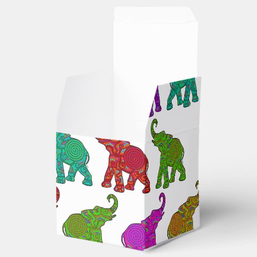 Elephant Walk Patroon tegels design Bedankdoosjes (Geopend)