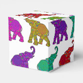 Elephant Walk Patroon tegels design Bedankdoosjes (Achterkant)