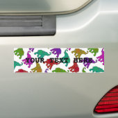 Elephant Walk Patroon tegels design Bumpersticker (Op auto)