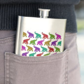 Elephant Walk Patroon tegels design Heupfles (Voorbeeld)