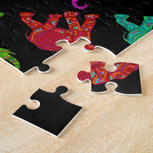 Elephant Walk Patroon tegels design Legpuzzel (Zijkant)