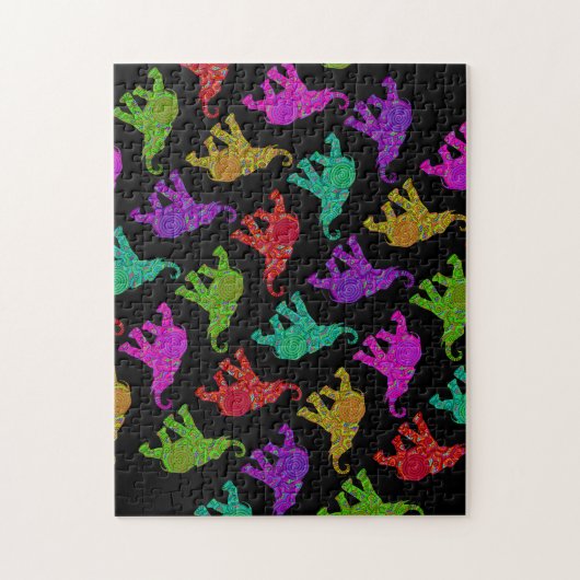 Elephant Walk Patroon tegels design Legpuzzel (Verticaal)