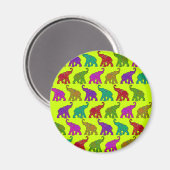 Elephant Walk Patroon tegels design Magneet (Voorkant / Achterkant)
