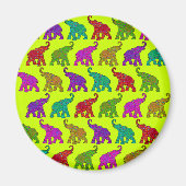 Elephant Walk Patroon tegels design Magneet (Voorkant)