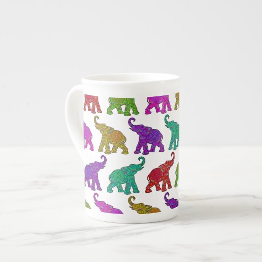 Elephant Walk Patroon tegels design Porselein Kop (Links)