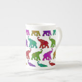 Elephant Walk Patroon tegels design Porselein Kop (Voorkant rechts)