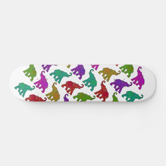 Elephant Walk Patroon tegels design Skateboard (Horizontaal)