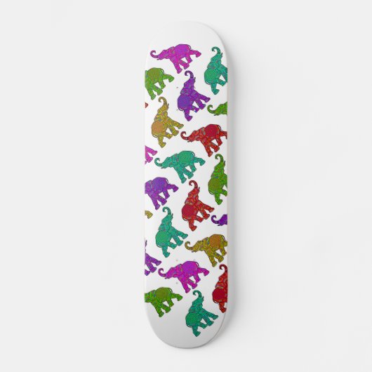 Elephant Walk Patroon tegels design Skateboard (Voorkant)