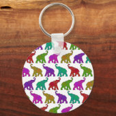 Elephant Walk Patroon tegels design Sleutelhanger (Voorkant)