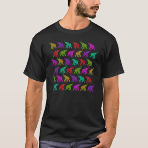 Elephant Walk Patroon tegels design T-shirt