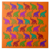 Elephant Walk Patroon tegels design Tegeltje (Voorkant)