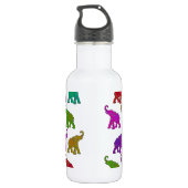 Elephant Walk Patroon tegels design Waterfles (Achterkant)