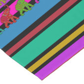 Elephant Walk & Stripes Patroon + uw ideeën Lange Tafelloper (Hoek)