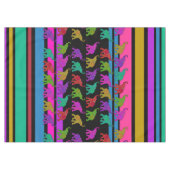 Elephant Walk & Stripes Patroon + uw ideeën Tafelkleed (Voorkant (Horizontaal))