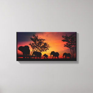 Elephant Wall Art Canvas Afdruk