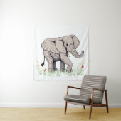 Elephant Wandkleed (In situ)