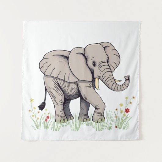 Elephant Wandkleed (Voorkant)