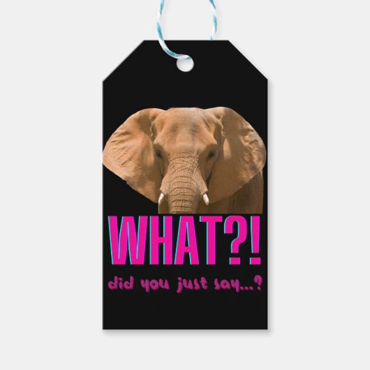 Elephant wat zei je net? cadeaulabel (Voorkant)