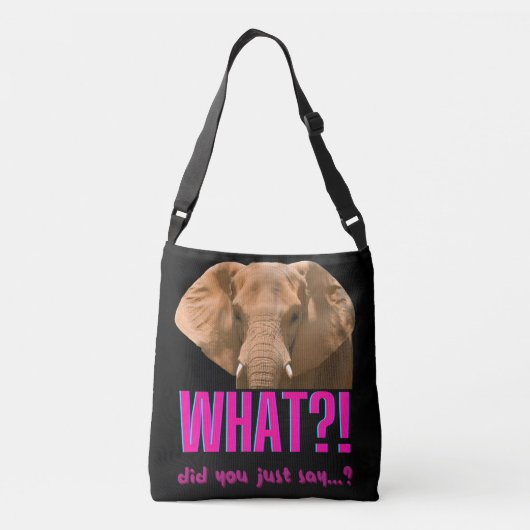 Elephant wat zei je net? crossbody tas (Achterkant)