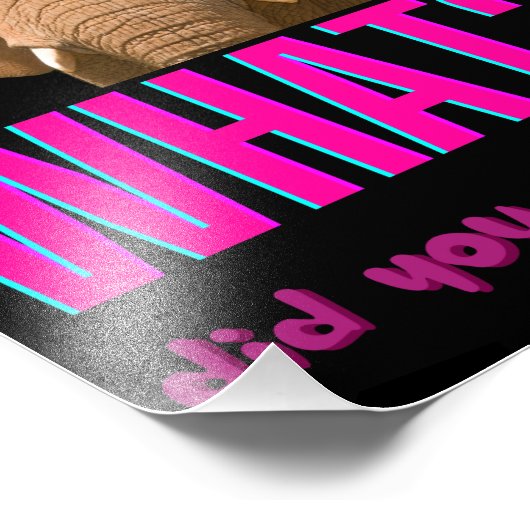 Elephant wat zei je net? foto afdruk (Hoek)