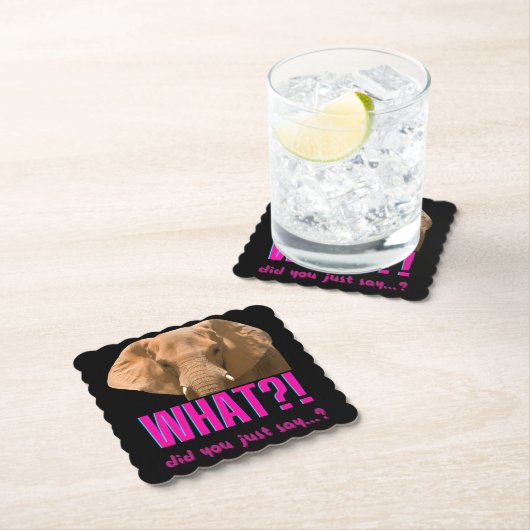 Elephant wat zei je net? kartonnen onderzetters (Insitu)