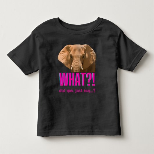 Elephant wat zei je net? kinder shirts (Voorkant)