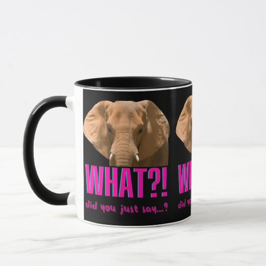 Elephant wat zei je net? mok (Links)