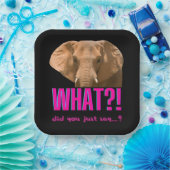 Elephant wat zei je net? papieren bordje (Feest)