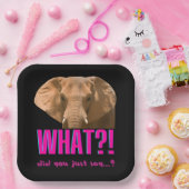 Elephant wat zei je net? papieren bordje (Feest)