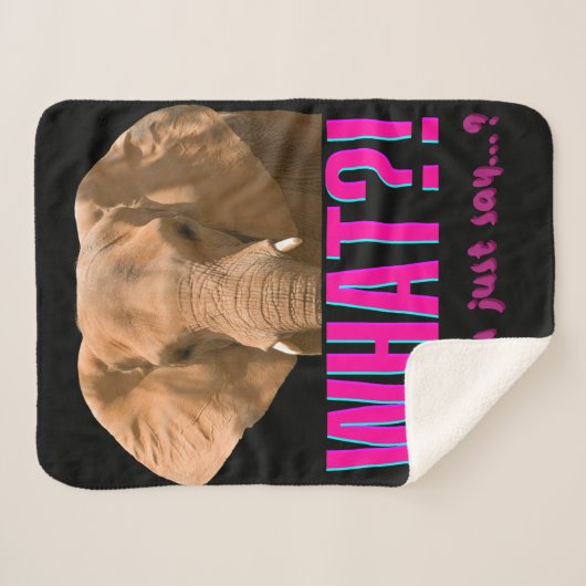 Elephant wat zei je net? sherpa deken (Voorkant (horizontaal))